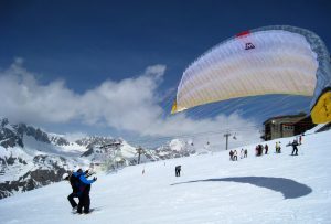 Parapente à ski Val d'Isère