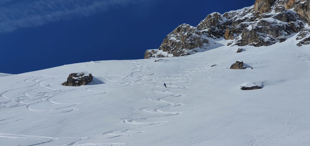 Belles conditions de neige à Val d'Isère. 2